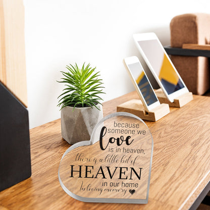 Acrylic Memorial Heart - Heaven In Our Home