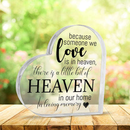 Acrylic Memorial Heart - Heaven In Our Home