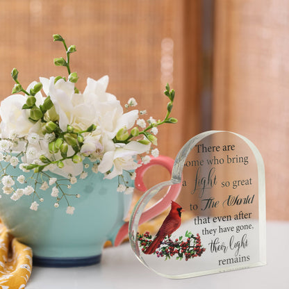 Acrylic Memorial Heart - Bring The Light