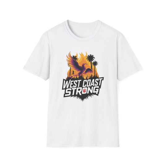 West Coast Strong - Adult Unisex T-Shirt - Support California Wildfire Direct Relief