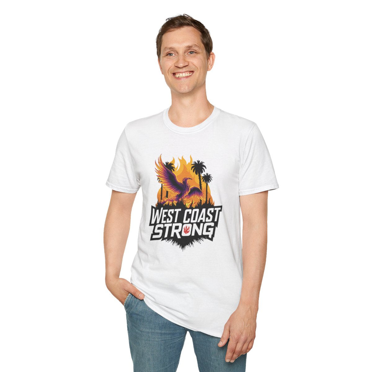 West Coast Strong - Adult Unisex T-Shirt - Support California Wildfire Direct Relief