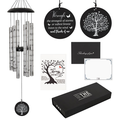 40" Serenity Memorial Wind Chimes, Thoughtful Gift For Special Occasions or Reflections Amazing Grace Scripture