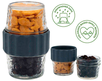 2-in-1 Lid to Connect Two Regular Mouth Mason Jars 2 Pack