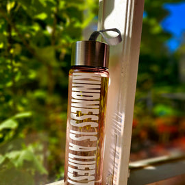 Kindness is a Lifestyle Pink Translucent Skinny Water Bottle