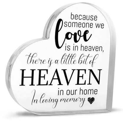 Acrylic Memorial Heart - Heaven In Our Home