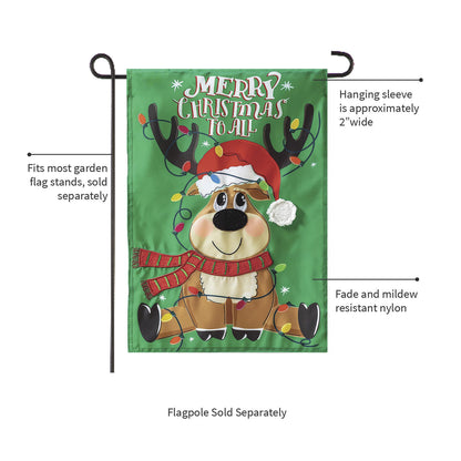 Merry Christmas to All Applique Garden Flag