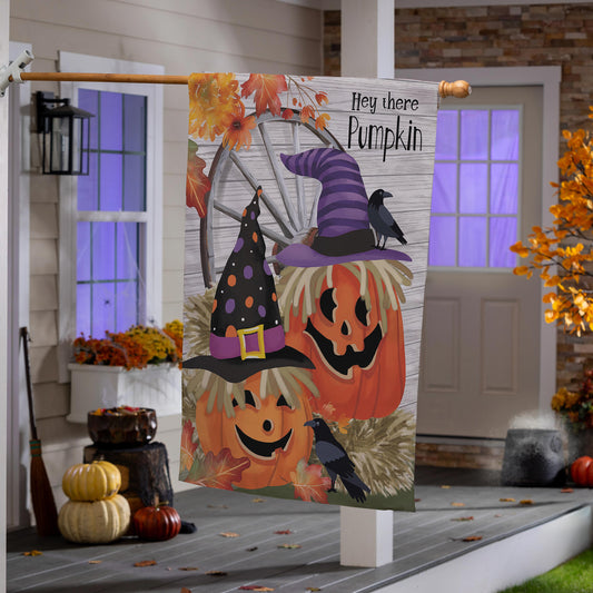 Couple Of Jacks Pumpkin Suede House Flag