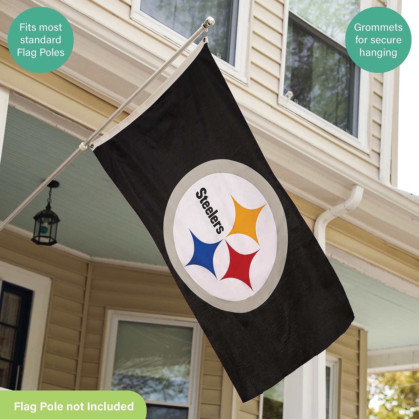 Pittsburgh Steelers Single Sided Estate Flag with 2 Grommets, 3'x5'