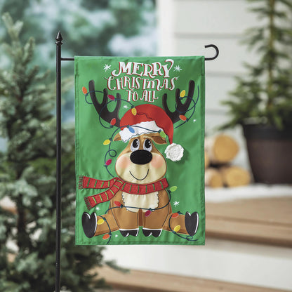 Merry Christmas to All Applique Garden Flag