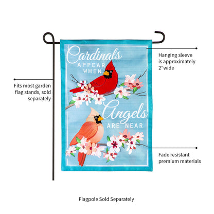 Angels are Near Garden Linen Flag