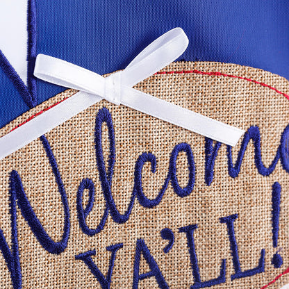 Texas Blue Bonnets Garden Applique Flag