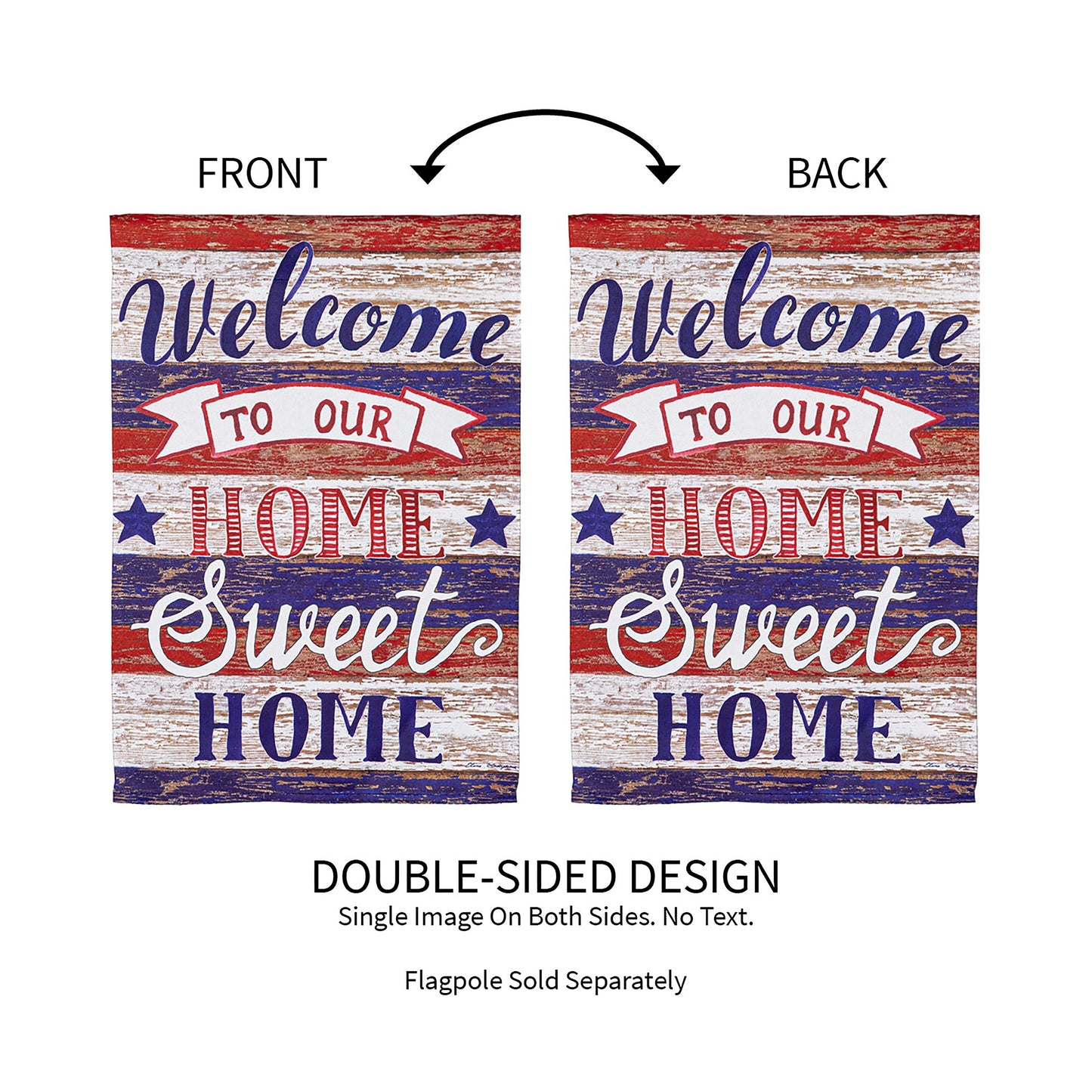 Farmhouse Home Sweet Home Garden Suede Flag