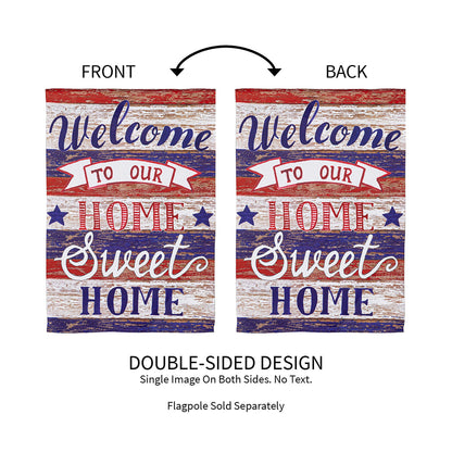 Farmhouse Home Sweet Home Garden Suede Flag