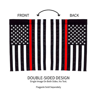 Thin Red Line Garden Applique Flag