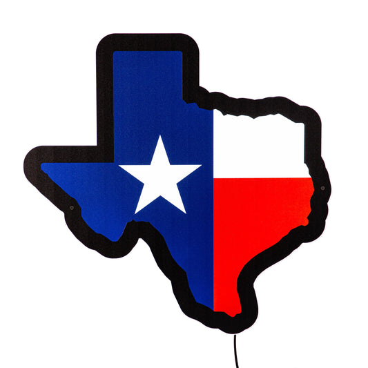 LED Wall Decor, Edgelite, State Shape, Texas, State Flag
