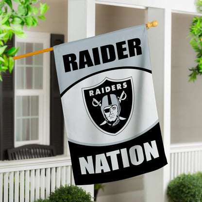 Las Vegas Raiders Suede Flag, House