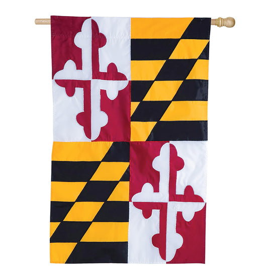 Maryland State Flag House Applique Flag