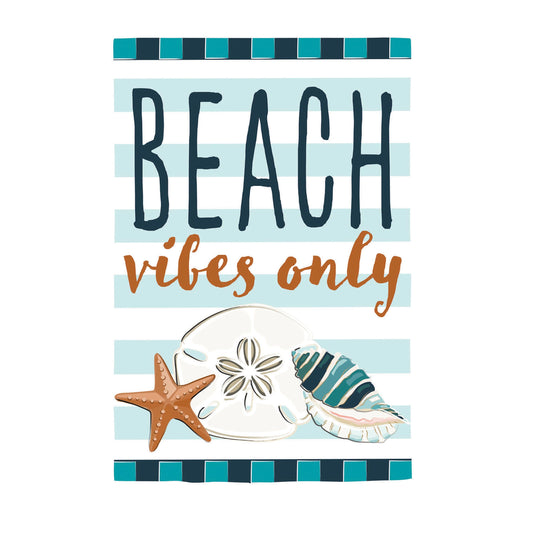 Beach Vibes Only Applique House Flag