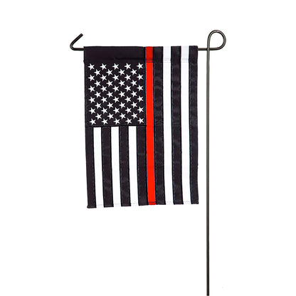 Thin Red Line Garden Applique Flag