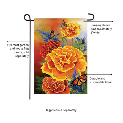 Mariposa Melody Burlap Garden Flag