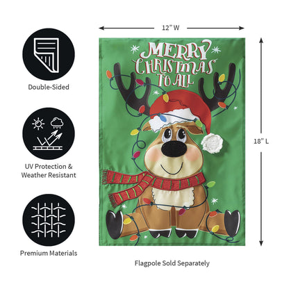 Merry Christmas to All Applique Garden Flag