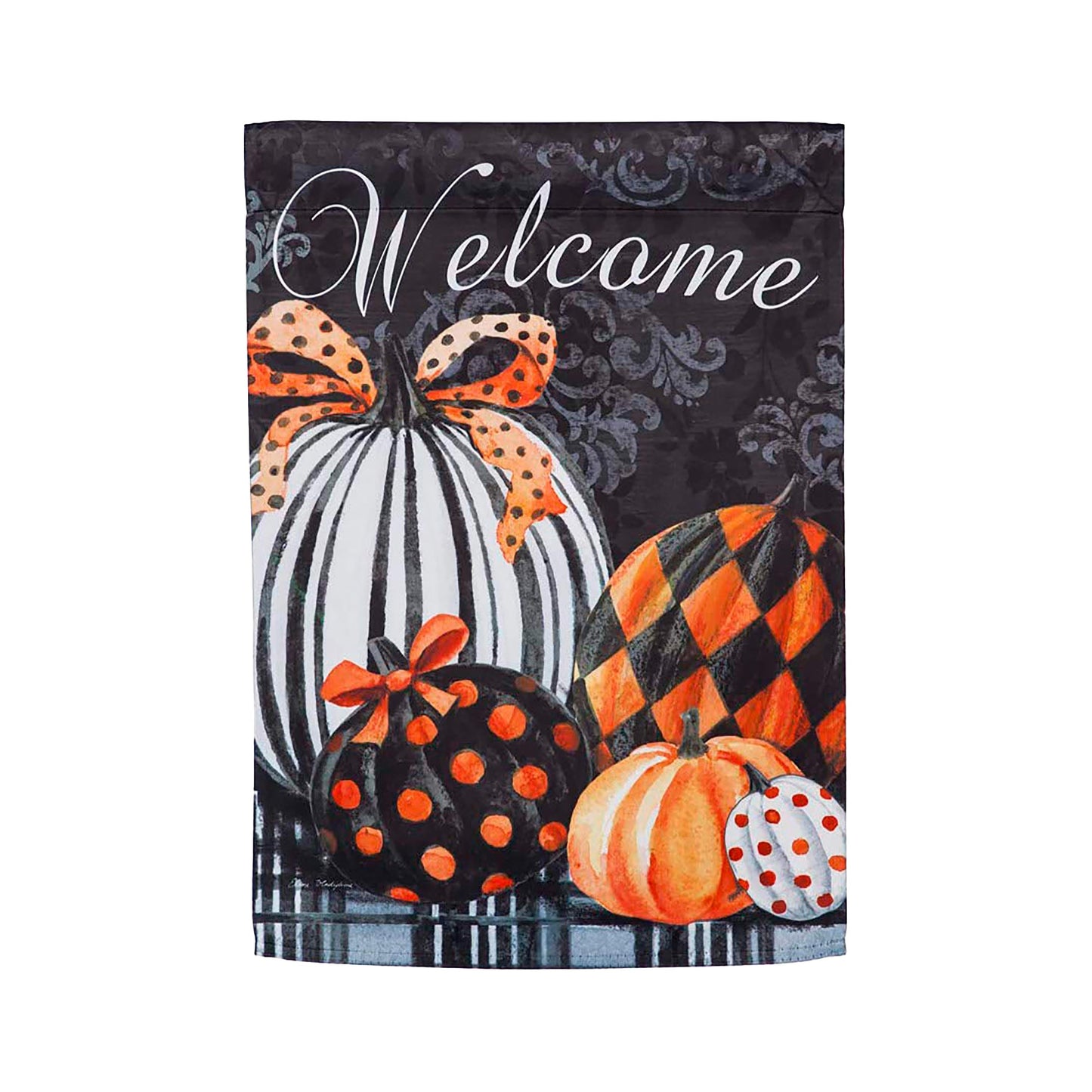 Elegant Pattern Pumpkins Garden Suede Flag and Sassafras Mat Set (14S8697 431572)