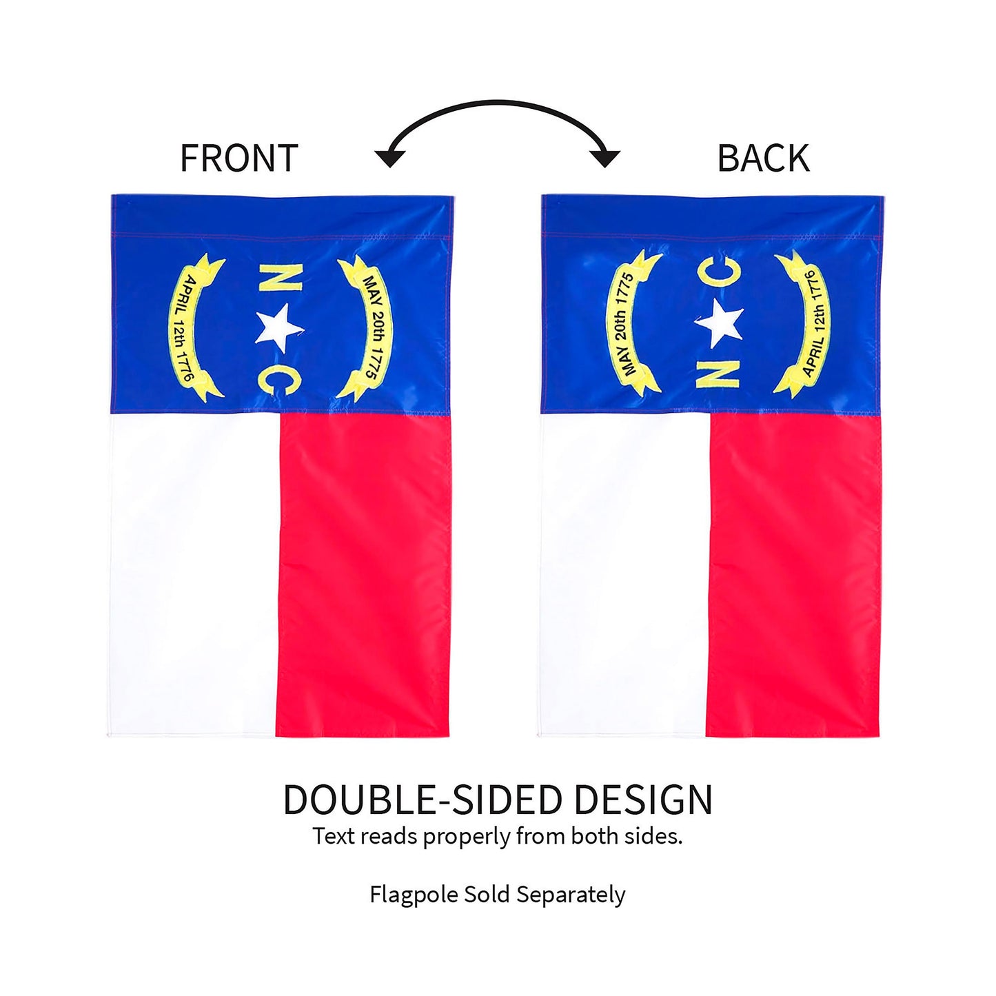 North Carolina State Garden Applique Flag