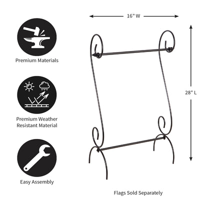Scroll Garden Flag Stand