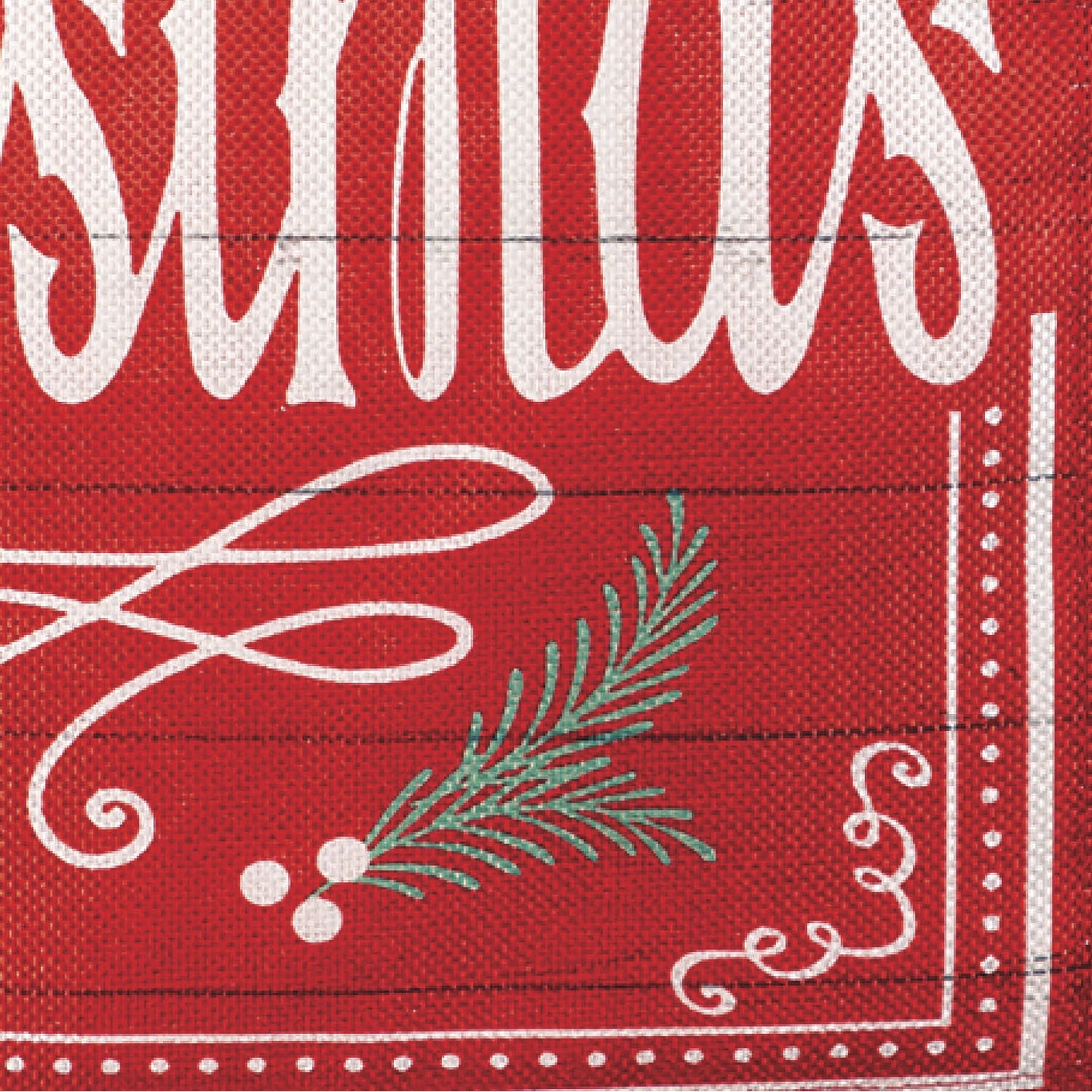 Quaint Merry Christmas Sign Burlap Garden Flag