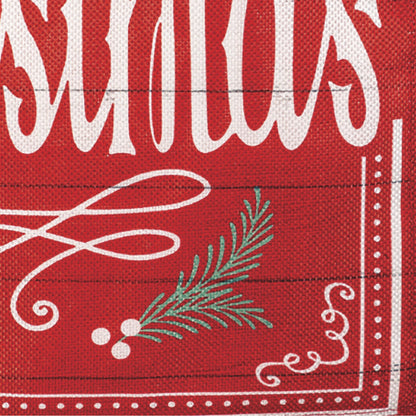 Quaint Merry Christmas Sign Burlap Garden Flag