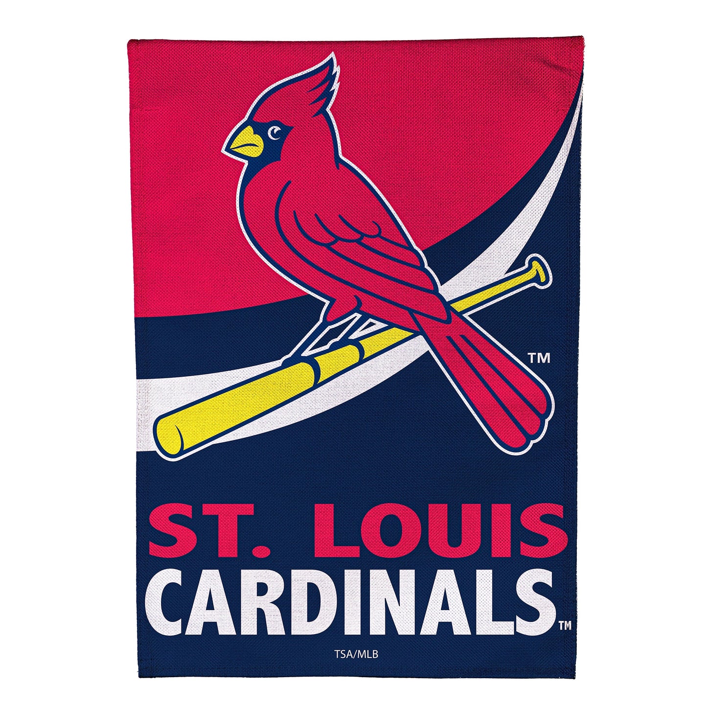 St Louis Cardinals Burlap House Flag