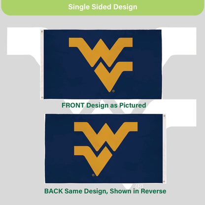 West Virginia University Single Sided Estate Flag with 2 Grommets, 3'x5'