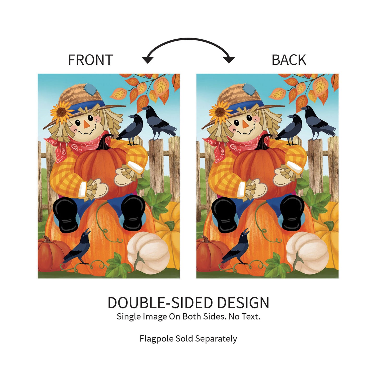 Friends & Scarecrow Suede Garden Flag