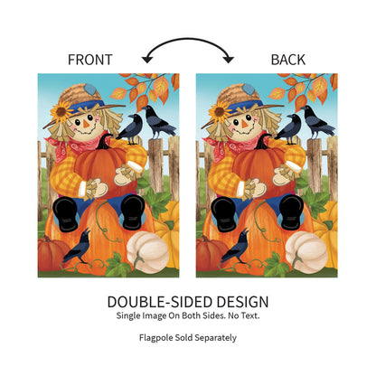 Friends & Scarecrow Suede Garden Flag