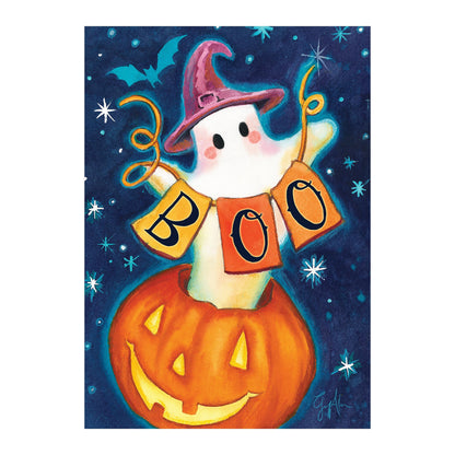 Boo Suede Garden Flag