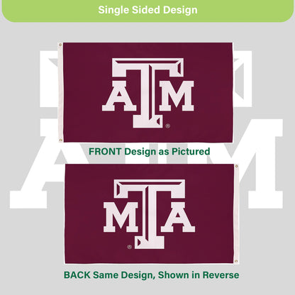 Texas A&M Single Sided Estate Flag with 2 Grommets, 3'x5'