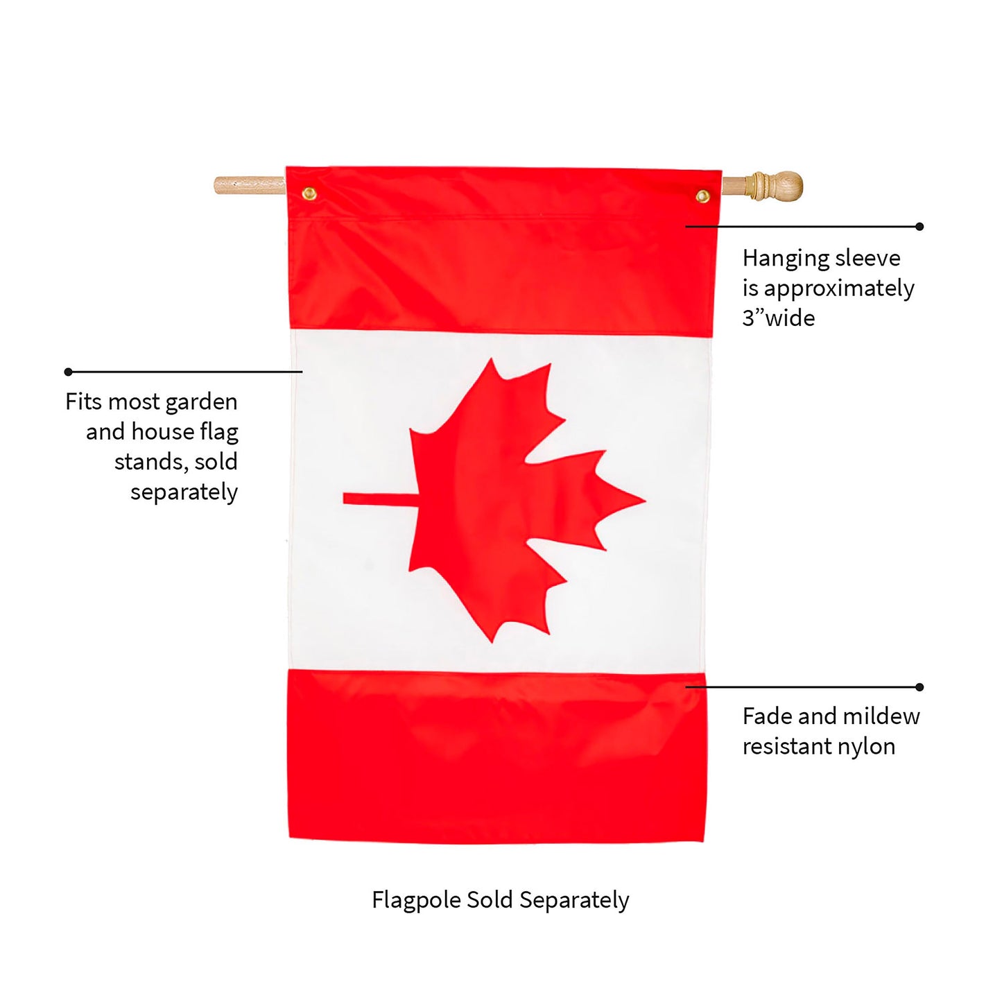 Canada House Applique Flag