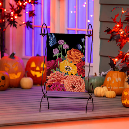 Dark French Tapestry Suede Garden Flag