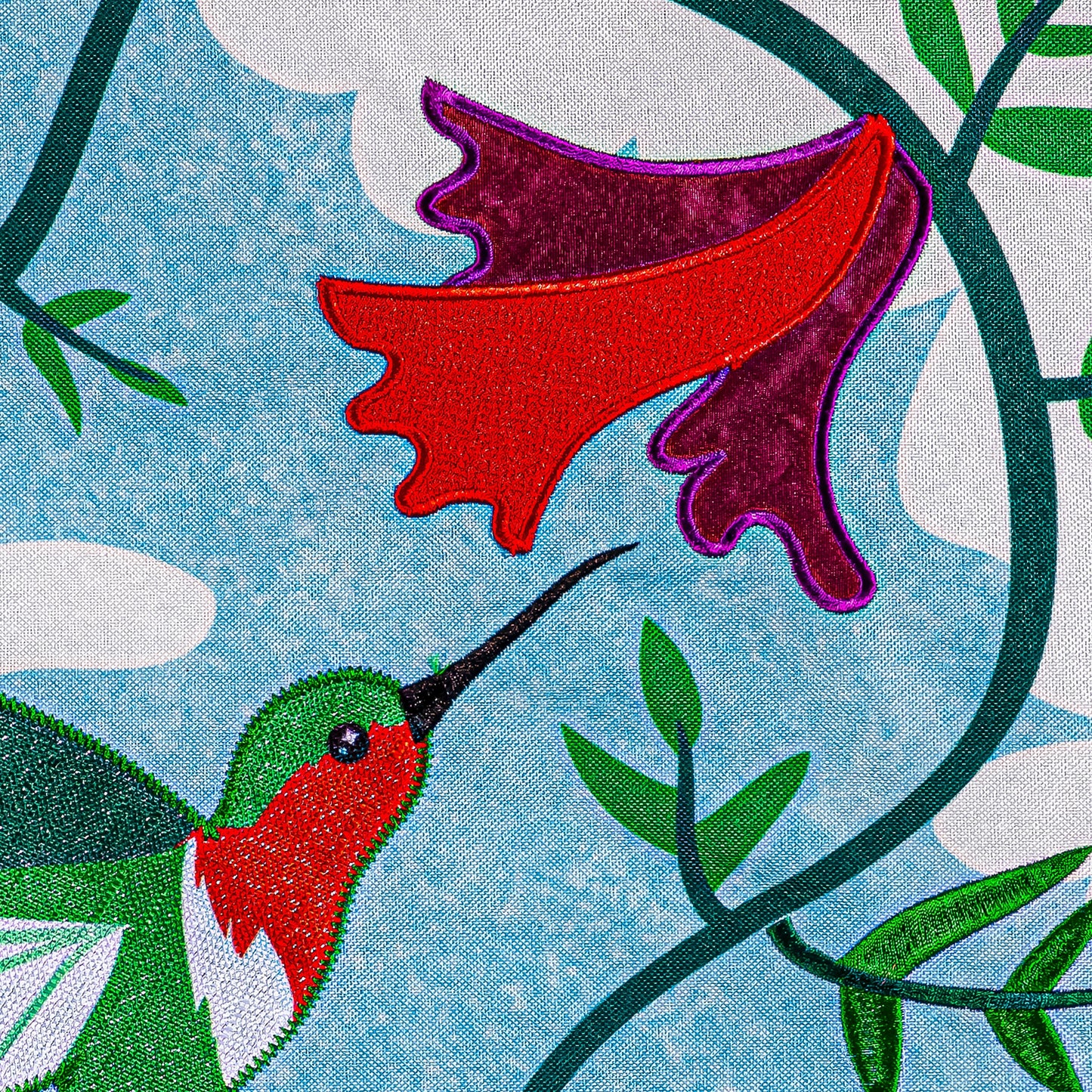 Hummingbird Linen Garden Flag