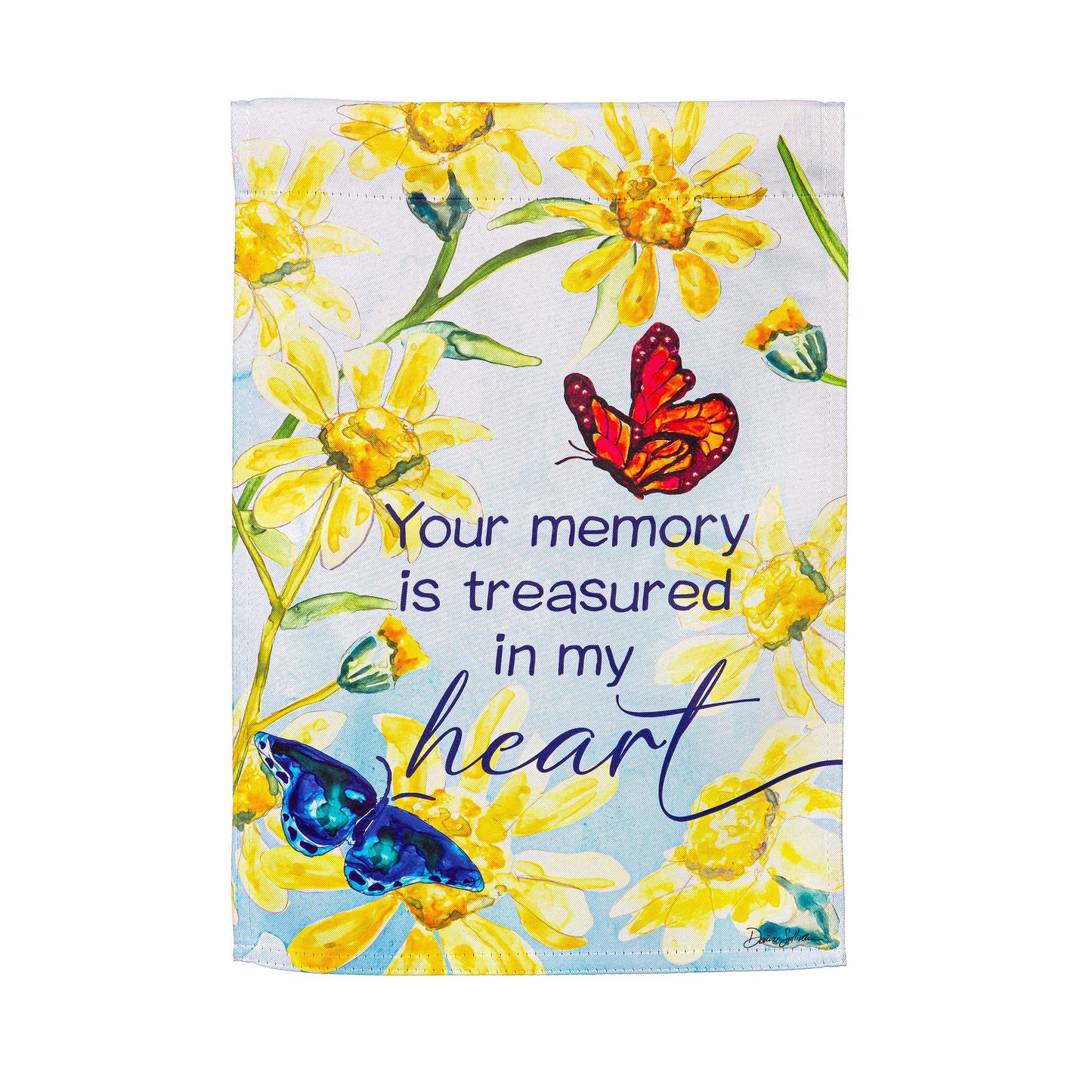 Treasured Memories Reversible Suede Garden Flag