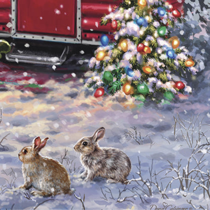 Christmas Camper Lustre Garden Flag