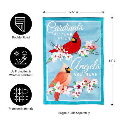 Angels are Near Garden Linen Flag