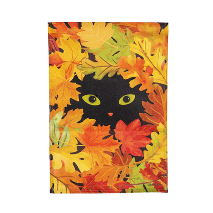 Peekaboo Cat Burlap Garden Flag