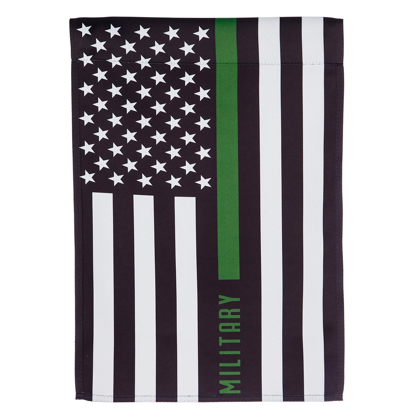 Military Thin Green Line Garden Suede Flag