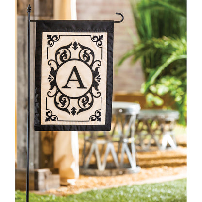 Cambridge Monogram Garden Applique Flag, Letter A