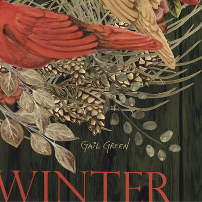 Hello Winter Moire Garden Flag