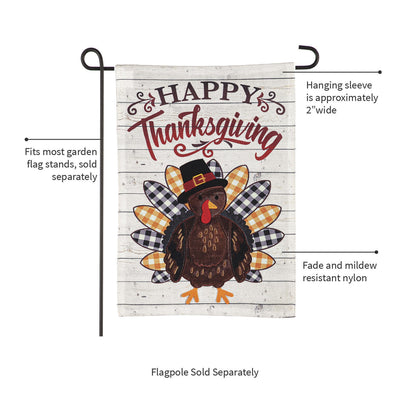 Pilgrim Turkey Garden Burlap Flag