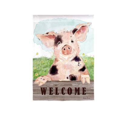 Spotted Pig Garden Suede Flag