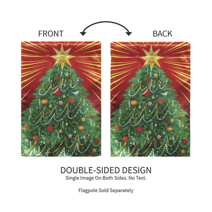Classic Christmas Tree Lustre Garden Flag