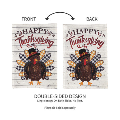 Pilgrim Turkey Garden Burlap Flag